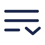 List Down Minimalistic SVG Icon